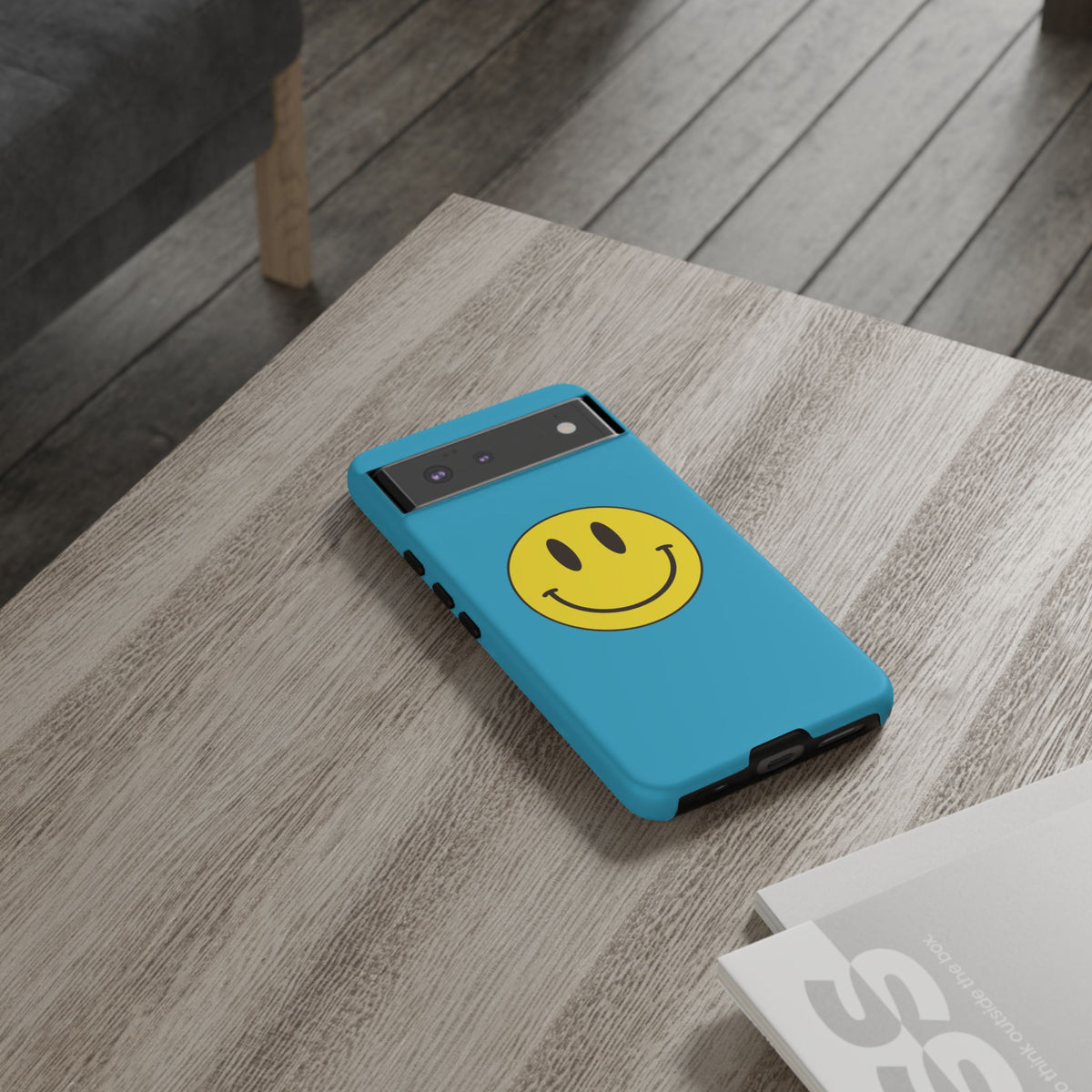 Classic Acid House Smiley Tough Mobile Phone Case - Turquoise