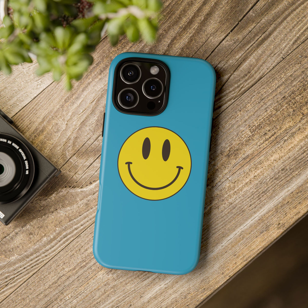 Classic Acid House Smiley Tough Mobile Phone Case - Turquoise