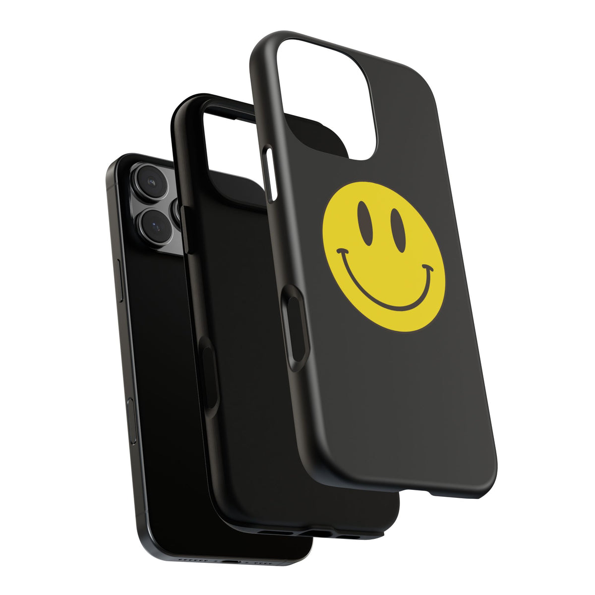 Classic Acid House Smiley Tough Mobile Phone Case - Matte Black