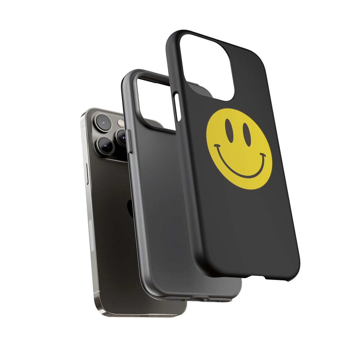 Classic Acid House Smiley Tough Mobile Phone Case - Matte Black