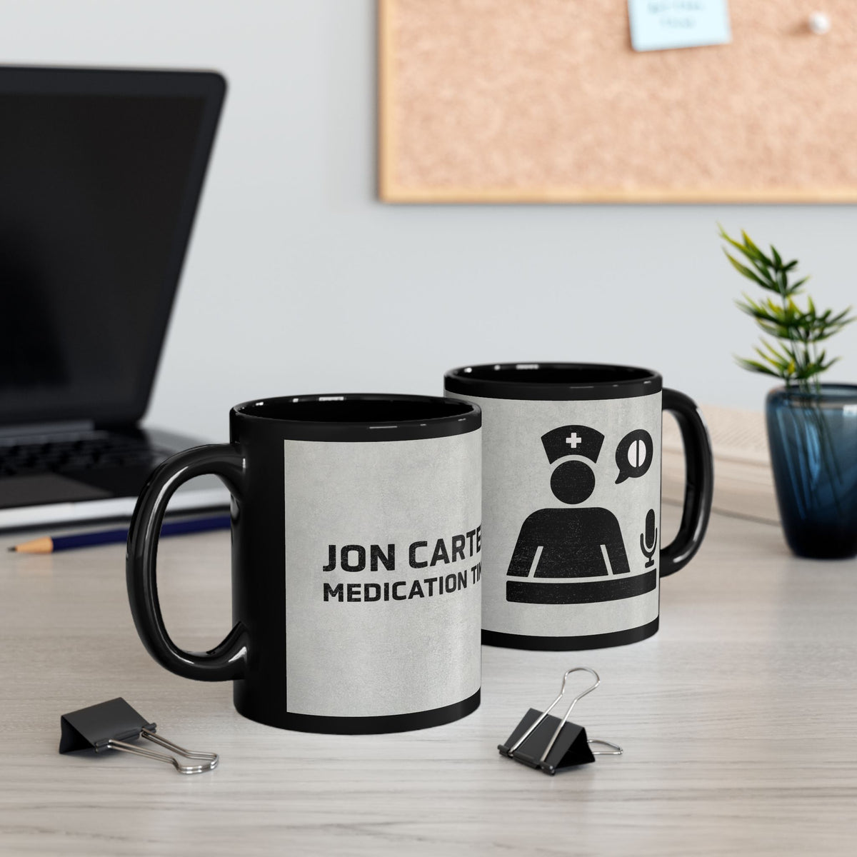 Jon Carter - Medication Time Mug (Black)