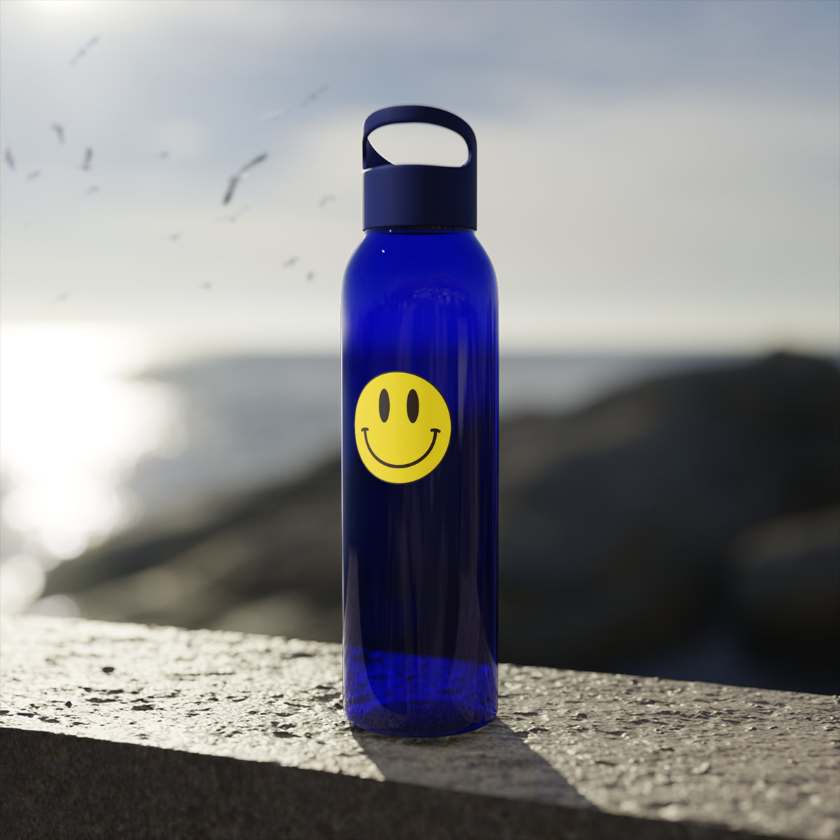 Classic Smiley - Sky Water Bottle