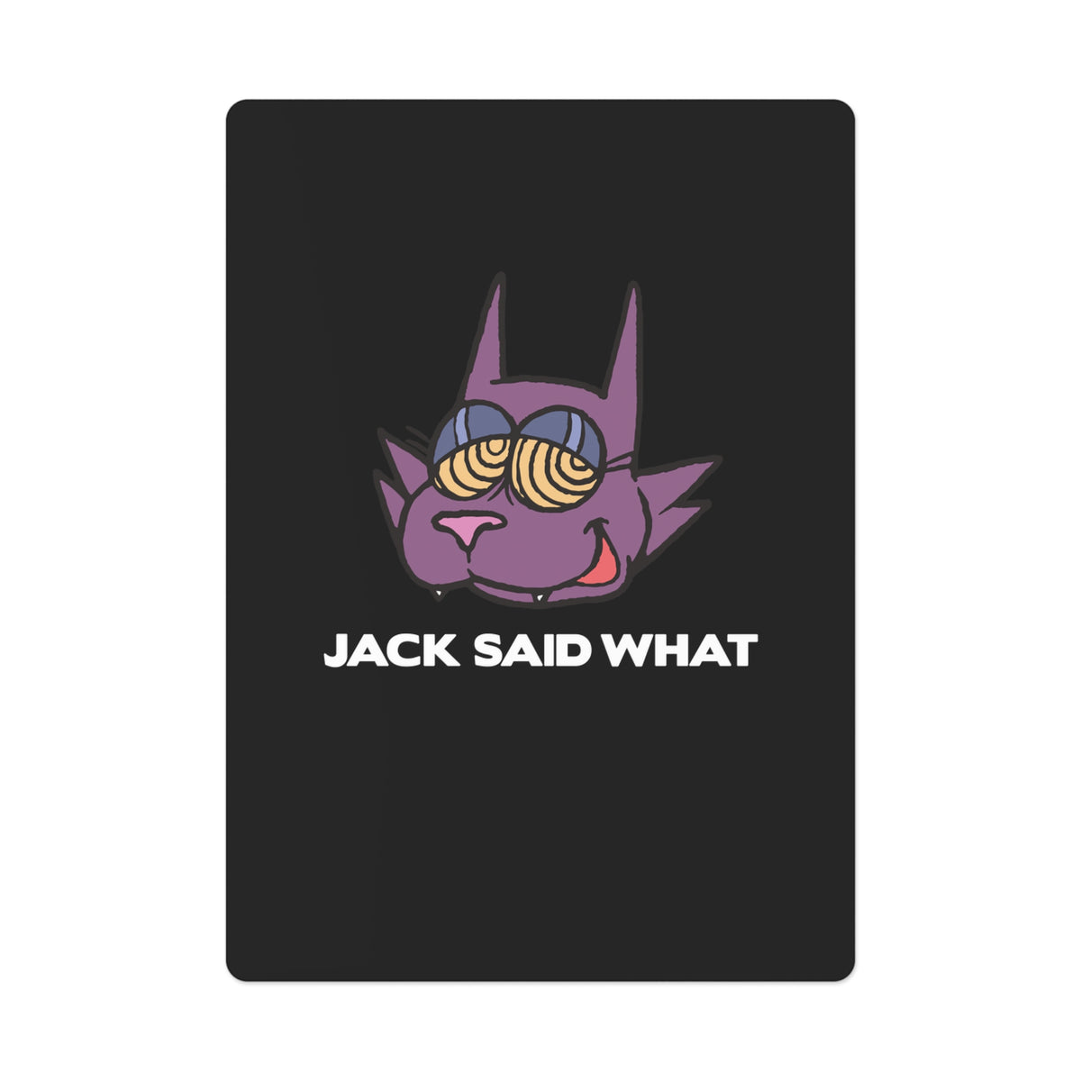 Jack Said What Poker Cards - Black