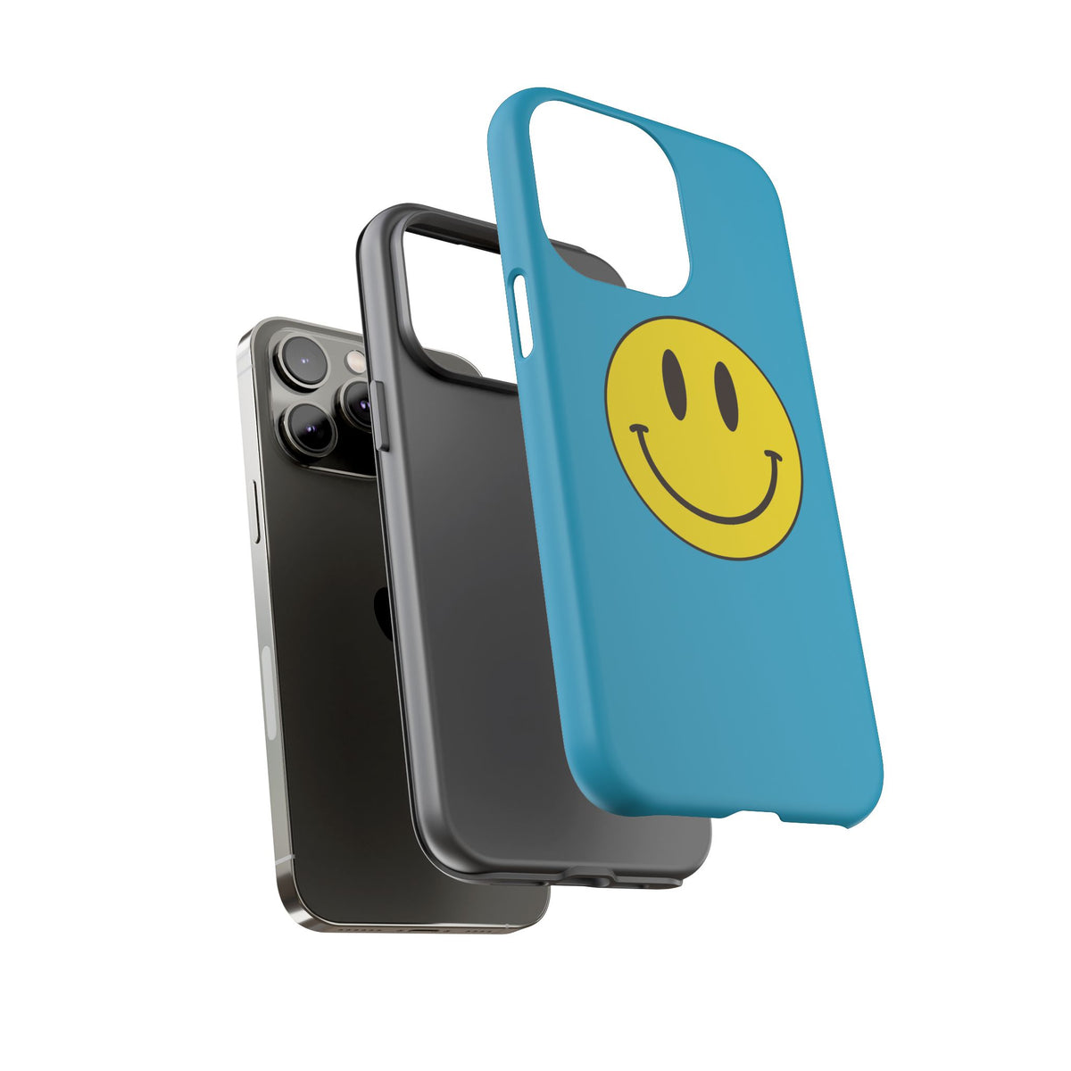 Classic Acid House Smiley Tough Mobile Phone Case - Turquoise