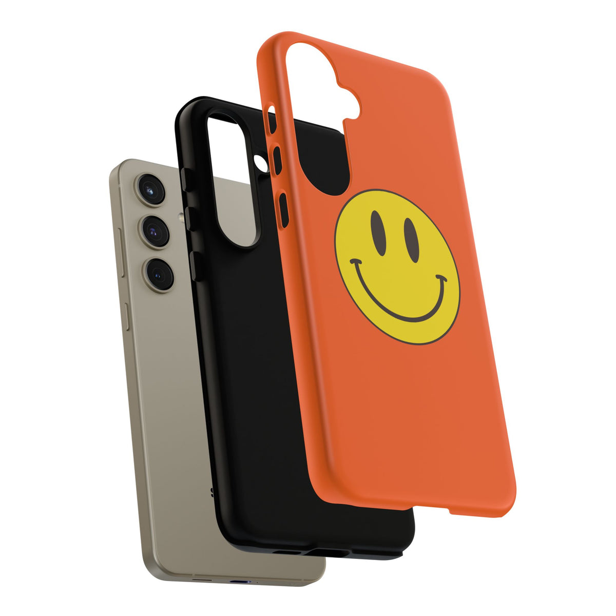 Classic Acid House Smiley Tough Mobile Phone Case - Orange