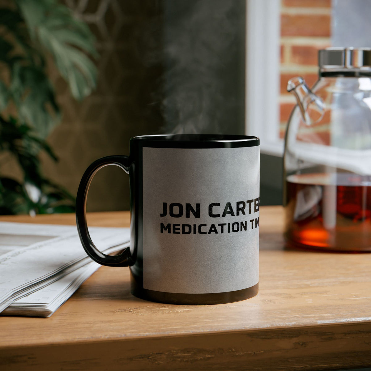 Jon Carter - Medication Time Mug (Black)