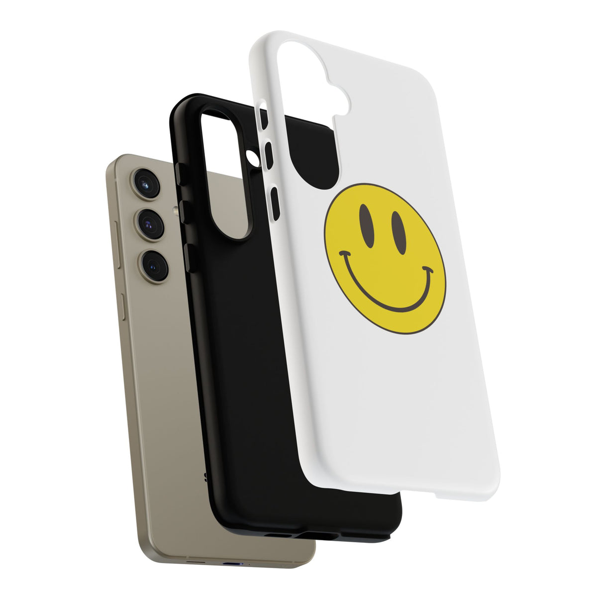 Classic Acid House Smiley Tough Mobile Phone Case - White