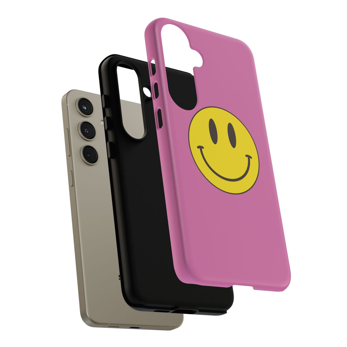 Classic Acid House Smiley Tough Mobile Phone Case - Light Pink