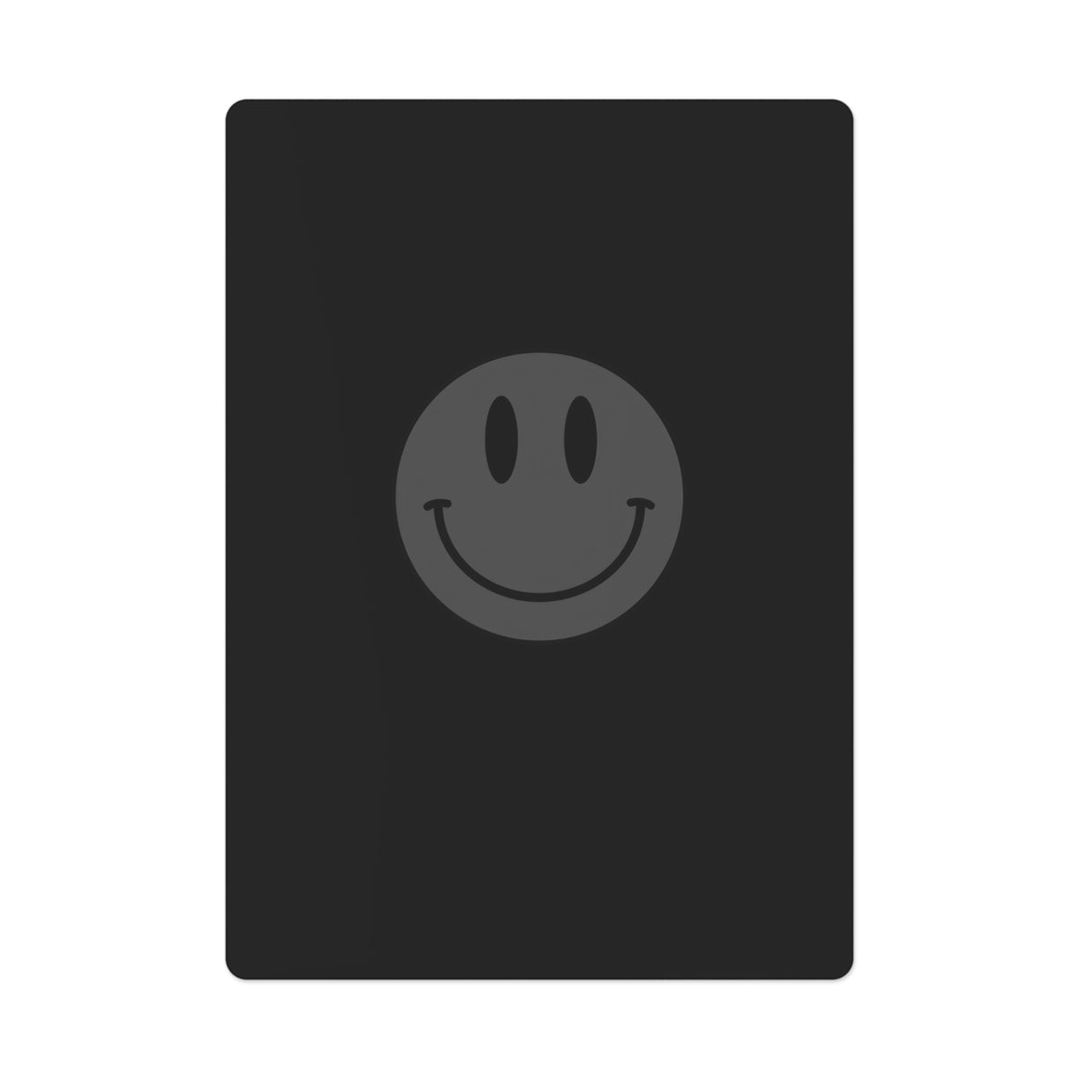 Classic Smiley Poker Cards - Black