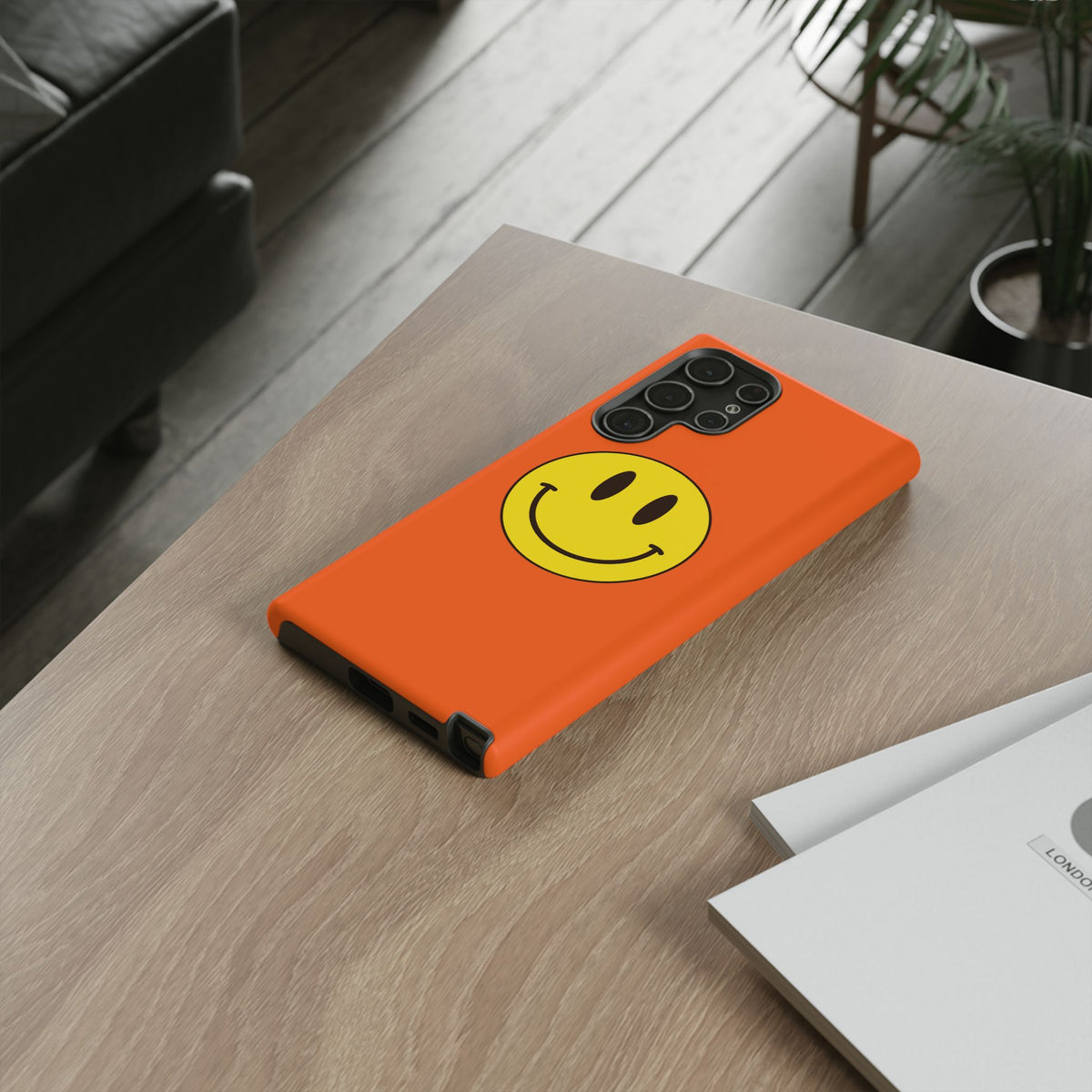 Classic Acid House Smiley Tough Mobile Phone Case - Orange