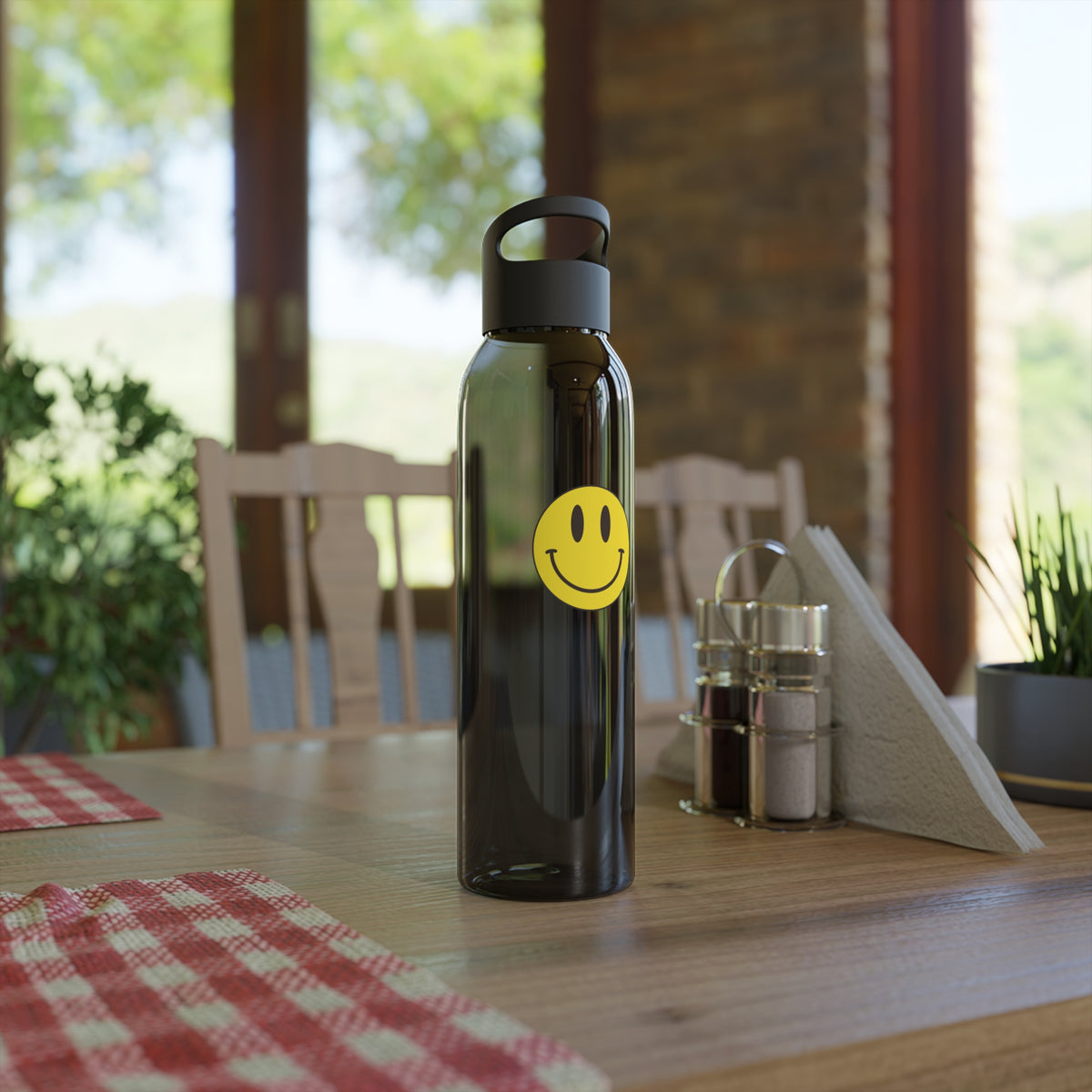 Classic Smiley - Sky Water Bottle