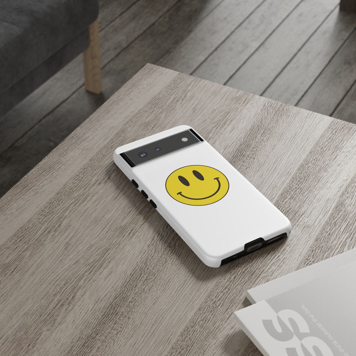 Classic Acid House Smiley Tough Mobile Phone Case - White