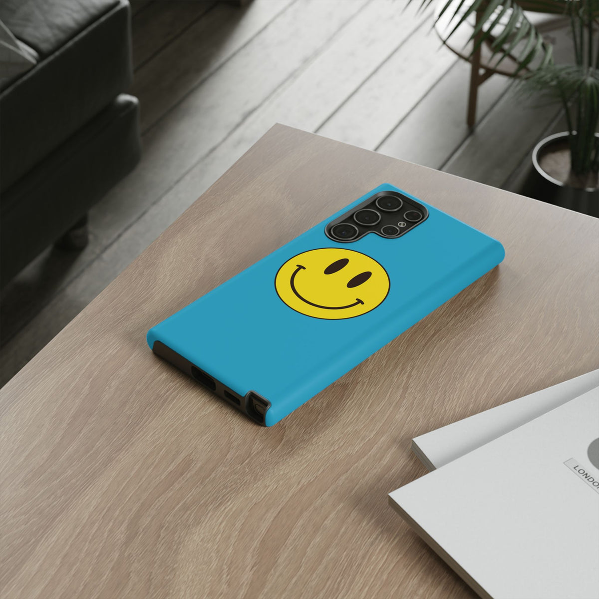 Classic Acid House Smiley Tough Mobile Phone Case - Turquoise