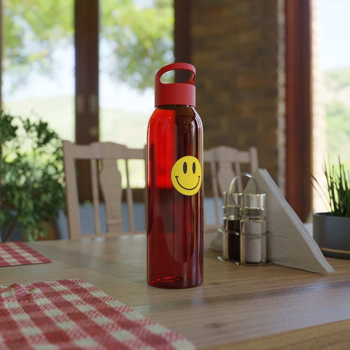 Classic Smiley - Sky Water Bottle