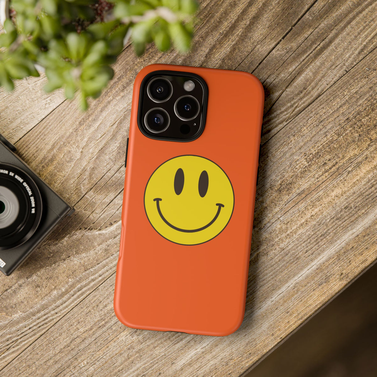 Classic Acid House Smiley Tough Mobile Phone Case - Orange