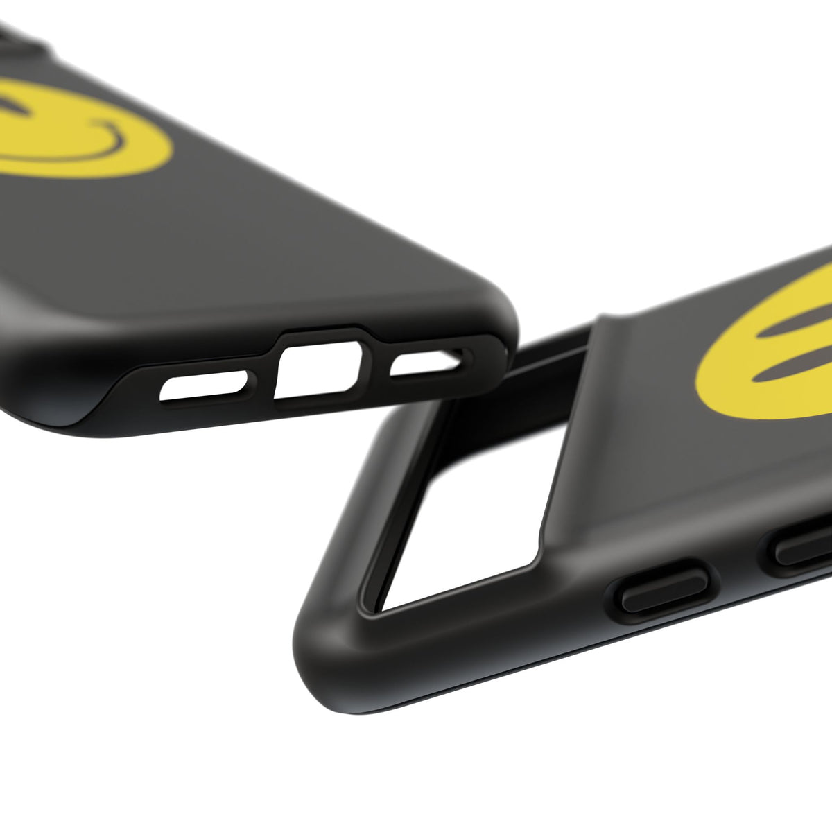 Classic Acid House Smiley Tough Mobile Phone Case - Matte Black