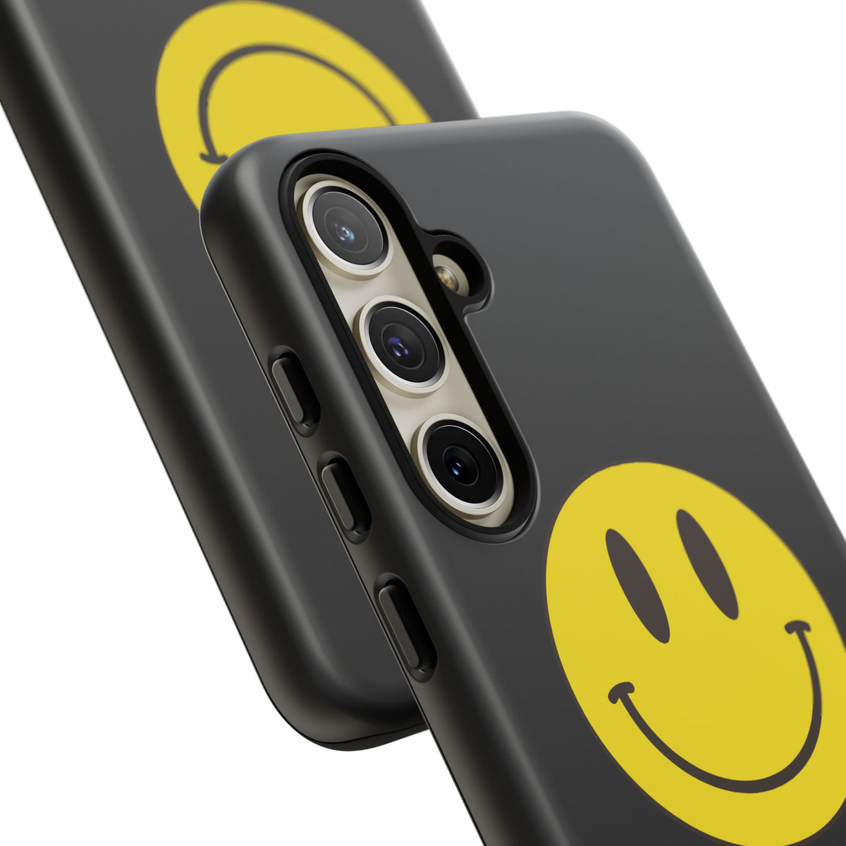 Classic Acid House Smiley Tough Mobile Phone Case - Matte Black