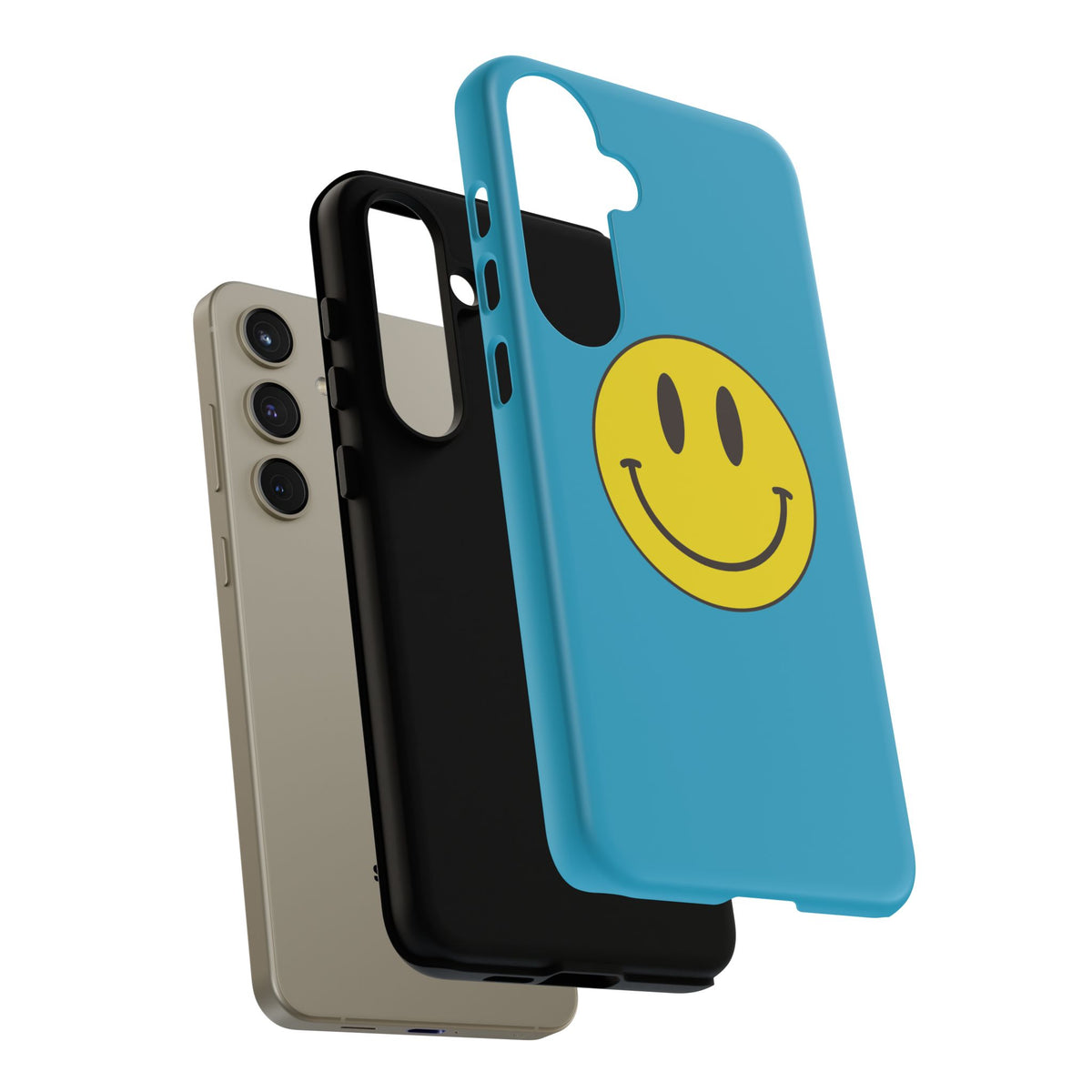 Classic Acid House Smiley Tough Mobile Phone Case - Turquoise