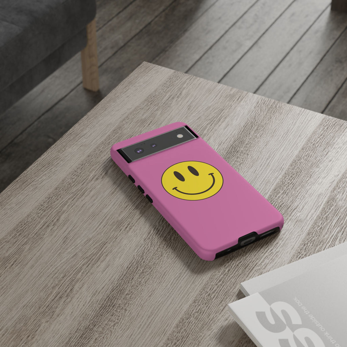 Classic Acid House Smiley Tough Mobile Phone Case - Light Pink