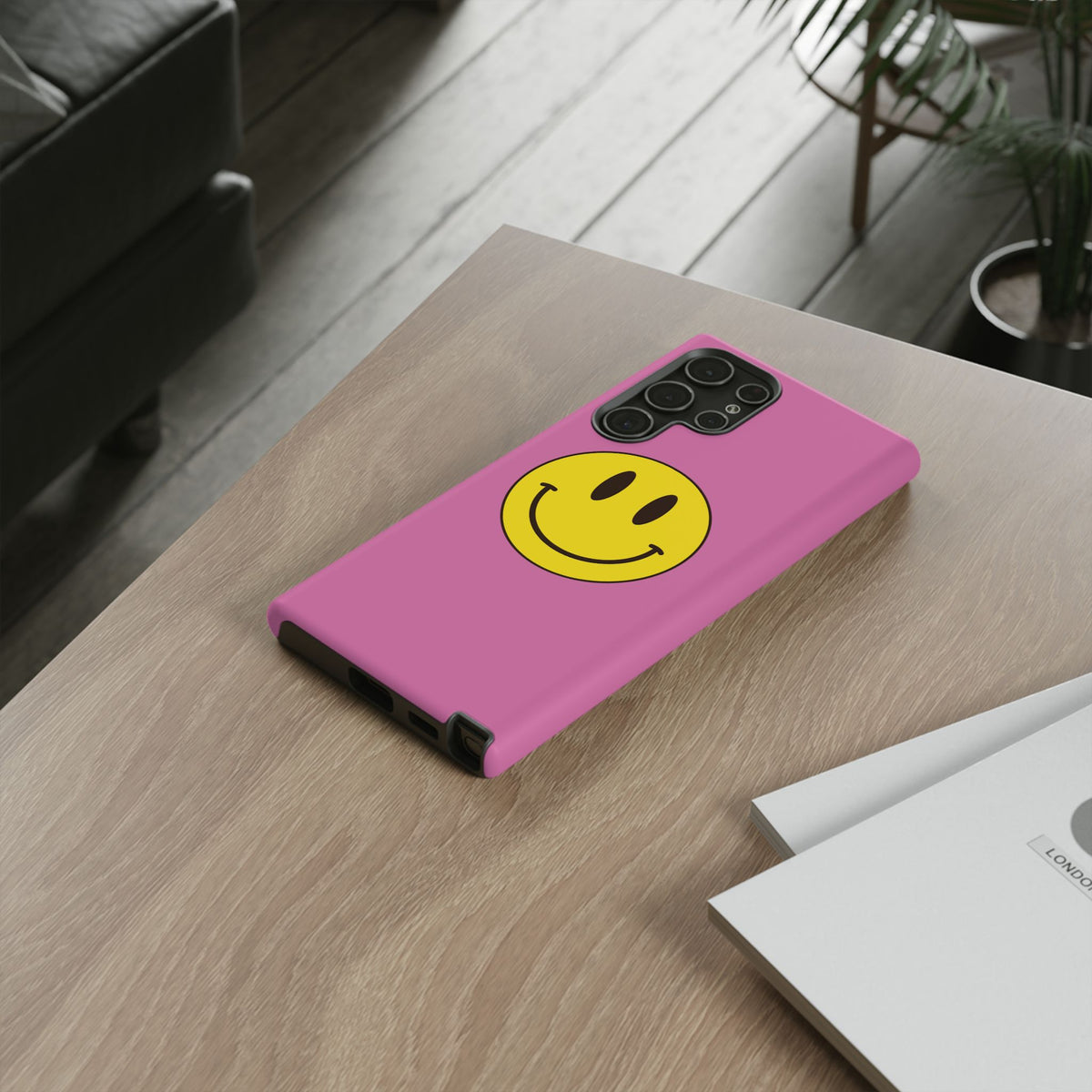 Classic Acid House Smiley Tough Mobile Phone Case - Light Pink