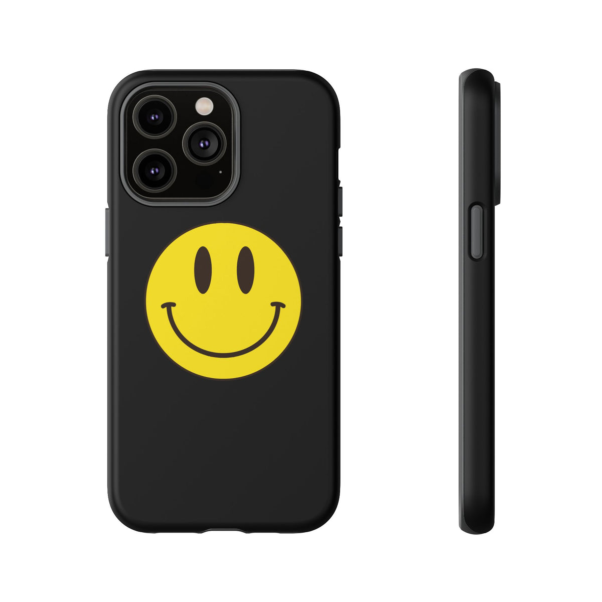 Classic Acid House Smiley Tough Mobile Phone Case - Matte Black