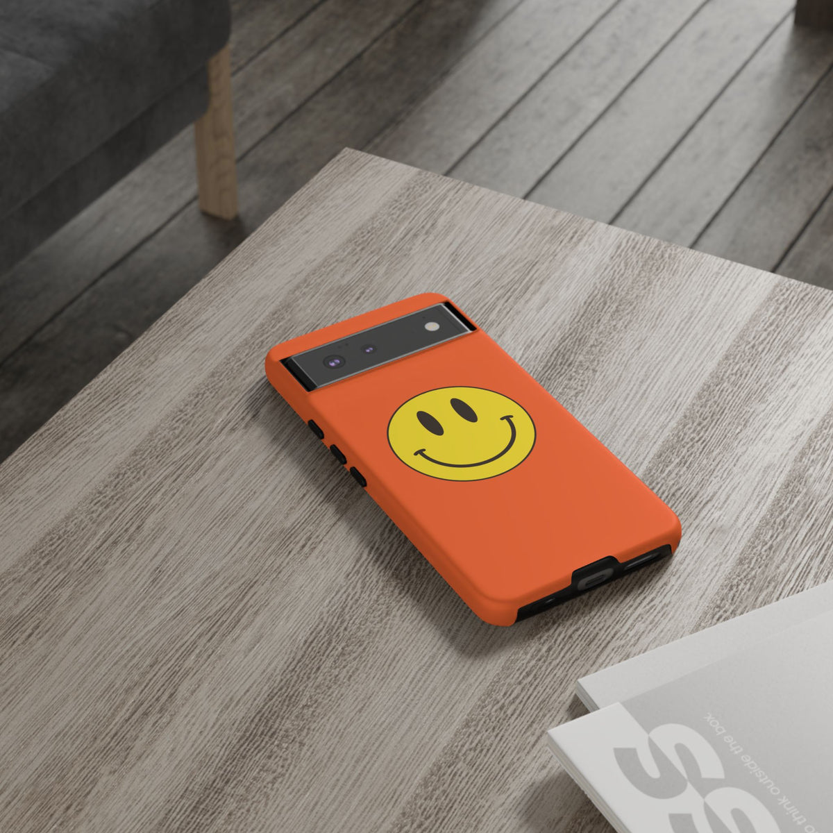 Classic Acid House Smiley Tough Mobile Phone Case - Orange