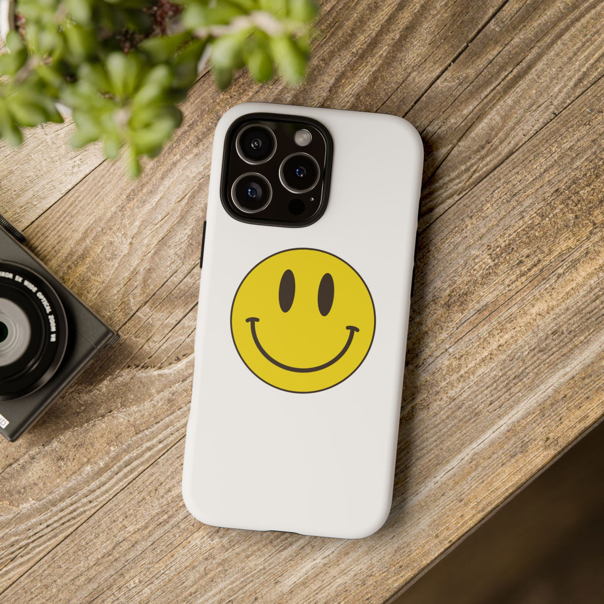 Classic Acid House Smiley Tough Mobile Phone Case - White