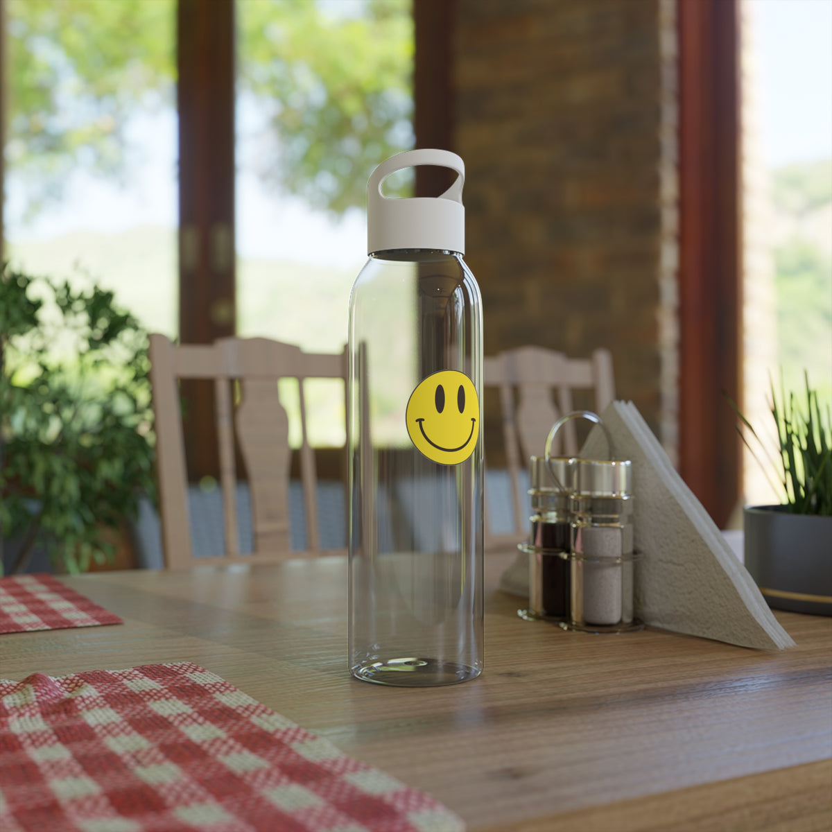 Classic Smiley - Sky Water Bottle