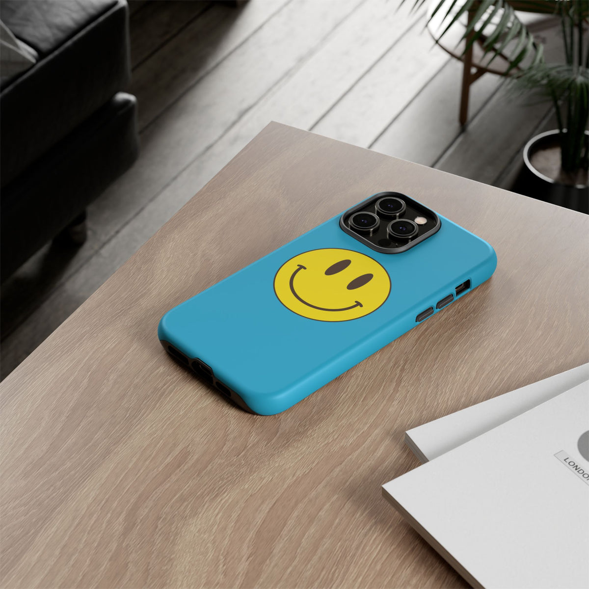 Classic Acid House Smiley Tough Mobile Phone Case - Turquoise