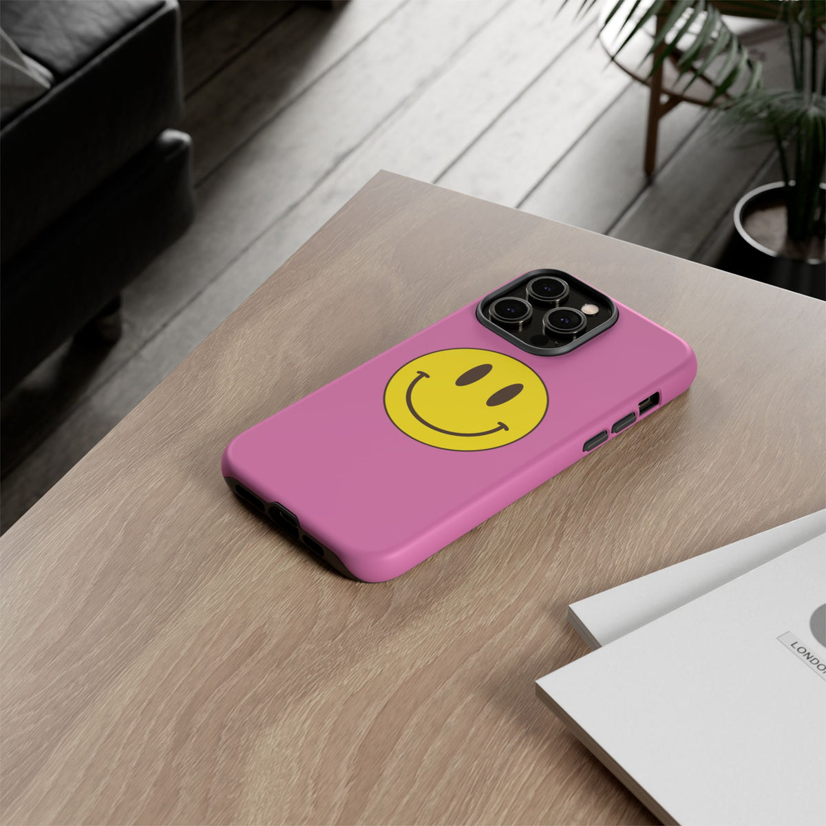 Classic Acid House Smiley Tough Mobile Phone Case - Light Pink