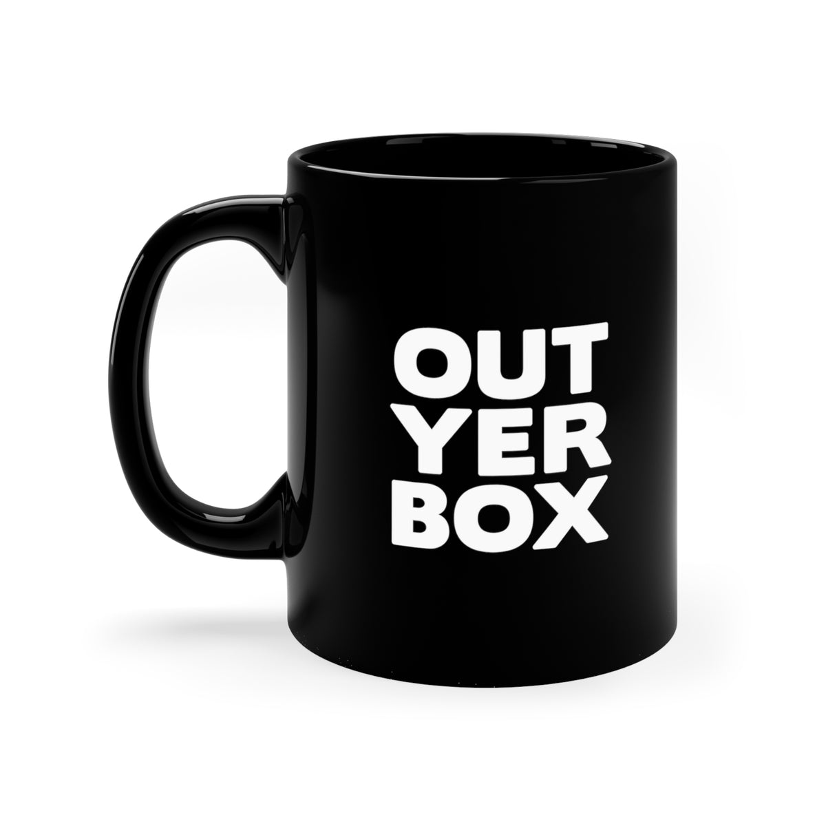 'Out Yer Box' Mug - Black