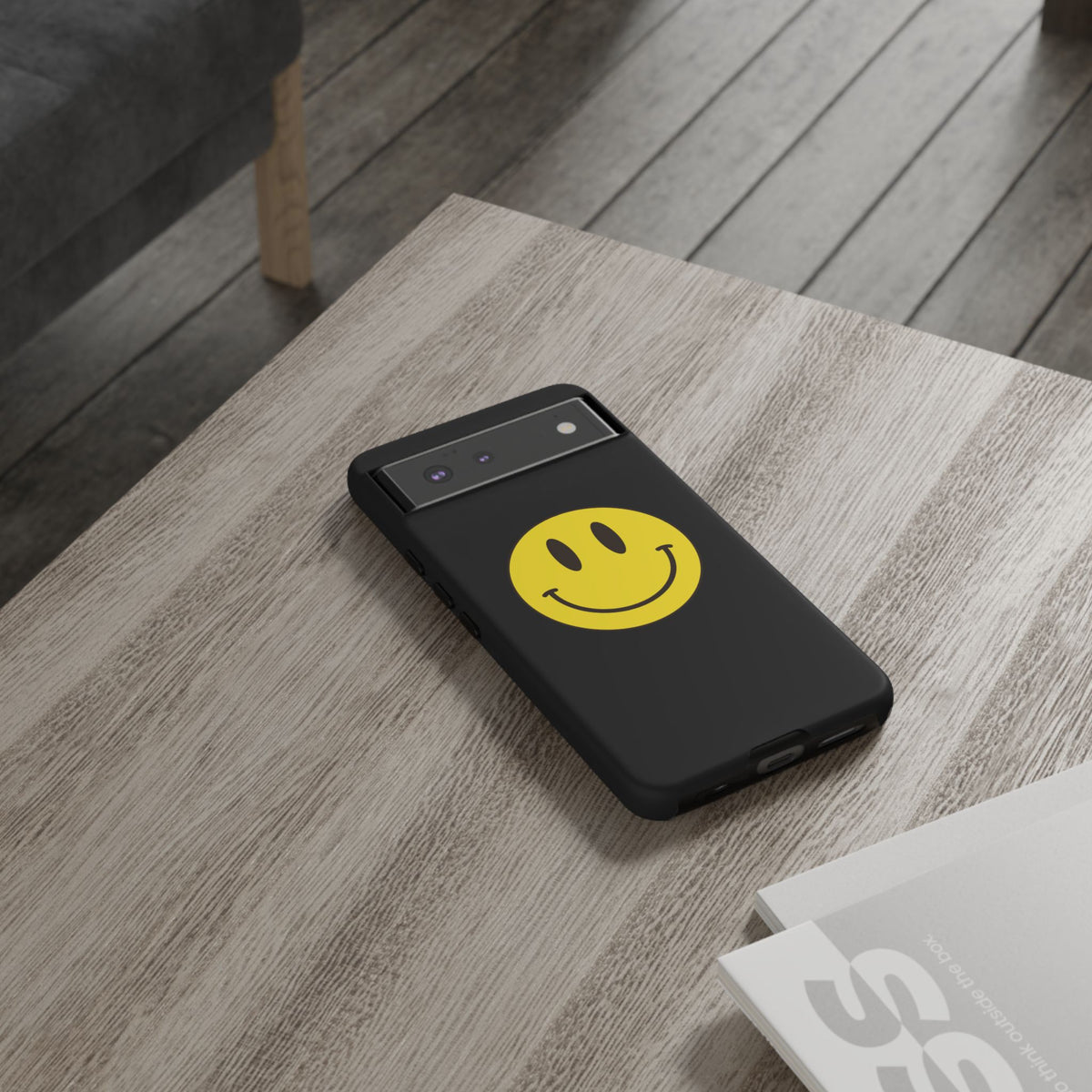 Classic Acid House Smiley Tough Mobile Phone Case - Matte Black